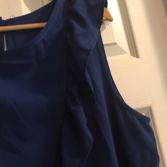 Michel Studio Dark blue one sleeve blouse - Picture 4 of 12